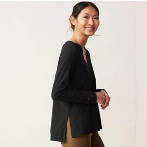 ADAY Something Tailored Black Blouse